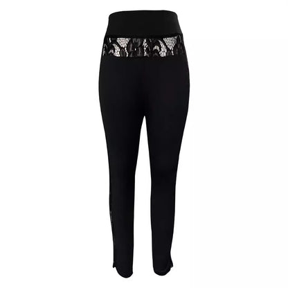 Damen sportliche Leggings mit verführerischem Spitzen-Detail Stalluxe