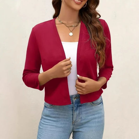 Damen Luftiger Cardigan mit offenem Frontdesign und ¾-Ärmeln Stalluxe