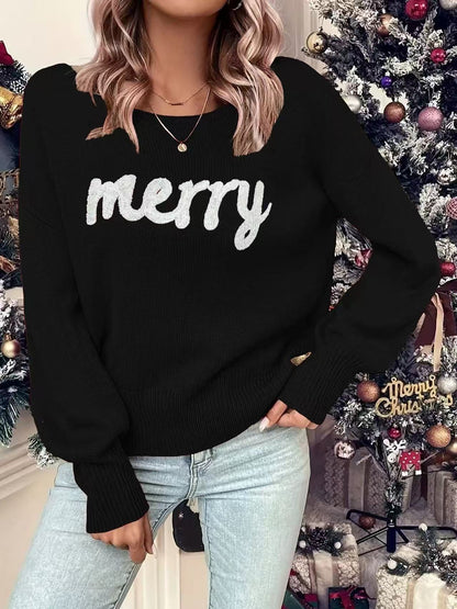 Damen Festlicher Pullover mit festlichem Schriftzug Stalluxe