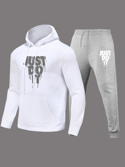 Damen Hoodie und Jogginghose Set mit modernem Grafikdruck Stalluxe