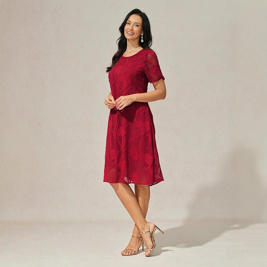 Damen Chic fließendes Kleid mit floralem Transparenzdesign Stalluxe
