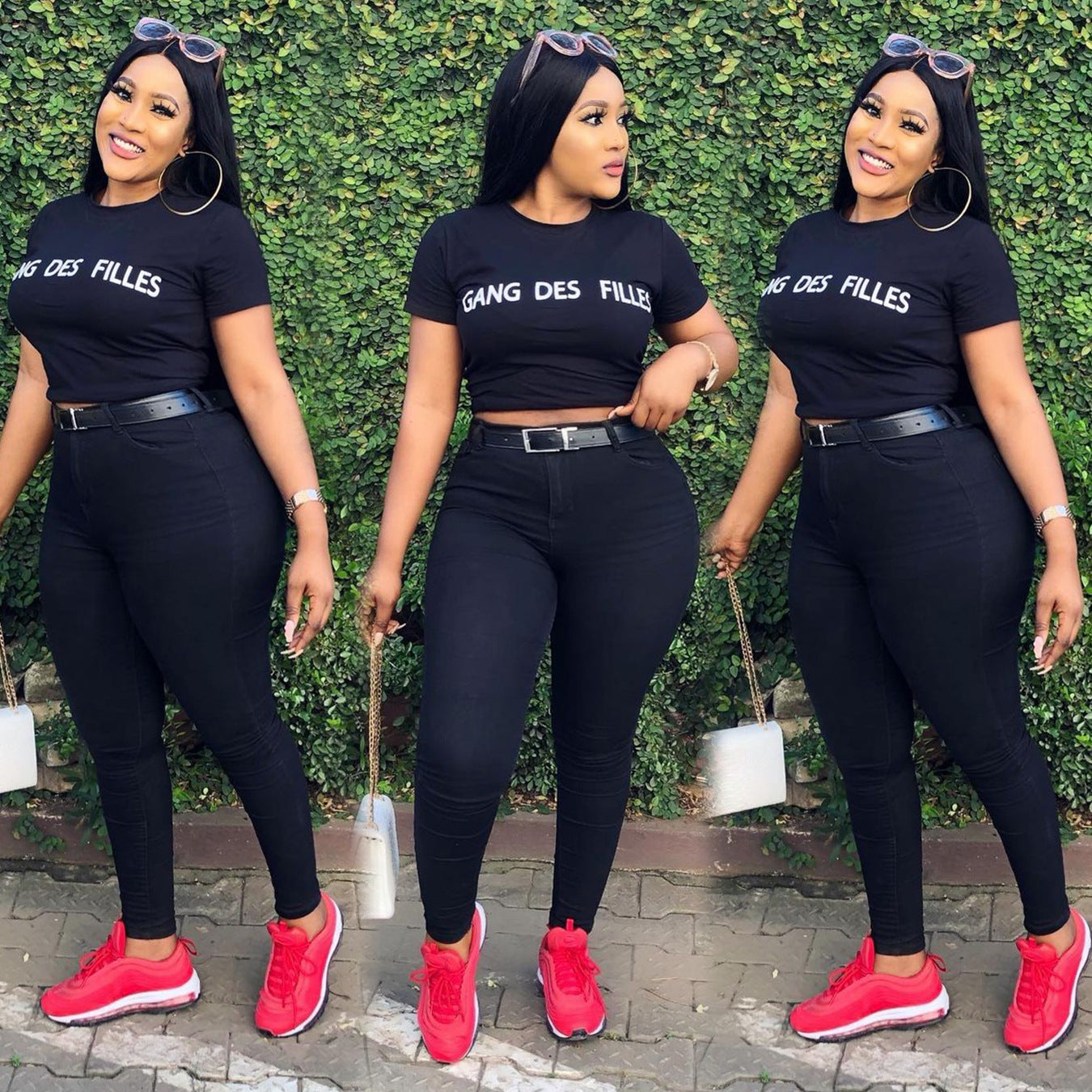 Damen Hochwertiges Crop-Top mit lässigem Schriftzug und figurbetonendem Schnitt Stalluxe