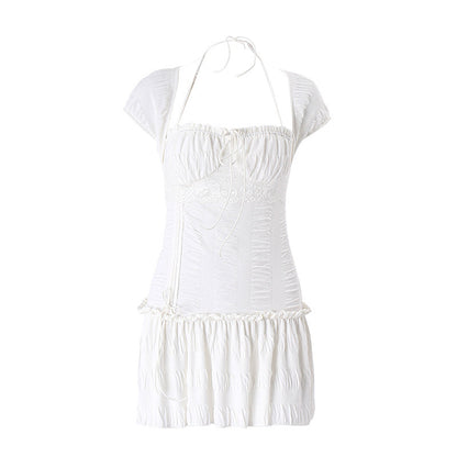 Damen lässiges und figurbetontes Minikleid mit Raffung Stalluxe