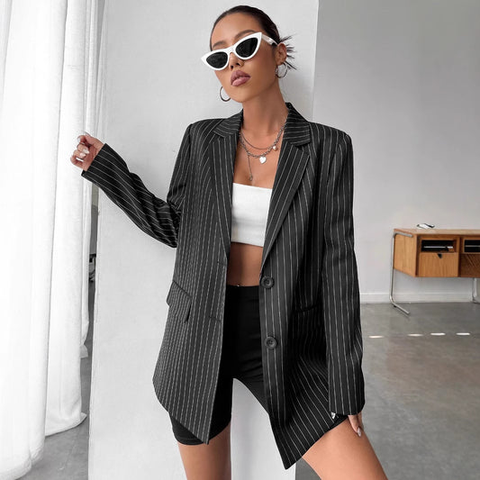 Damen Übergroßer Streifenblazer Stalluxe