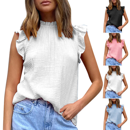 Damen lässiges Oberteil mit Rüschendetails und leichtem Material Stalluxe