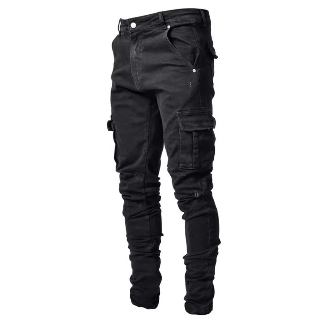 Herren Cargo-Jeans im lässigen Slim-Fit-Design mit funktionalen Taschen Stalluxe
