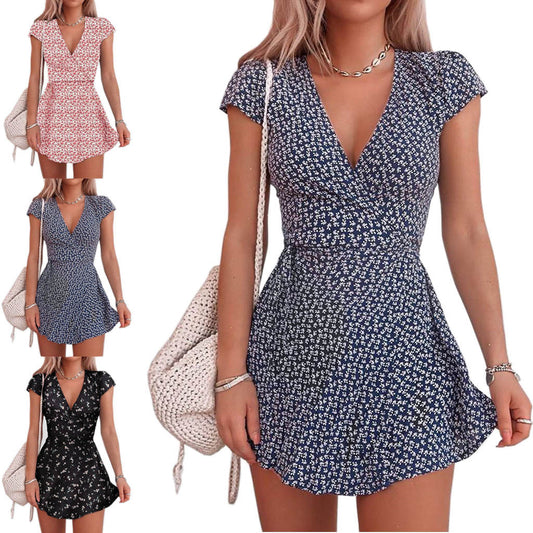 Damen Blütenmuster Kleid Stalluxe