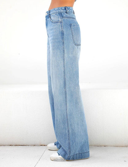 Damen Weite Jeanshose Stalluxe