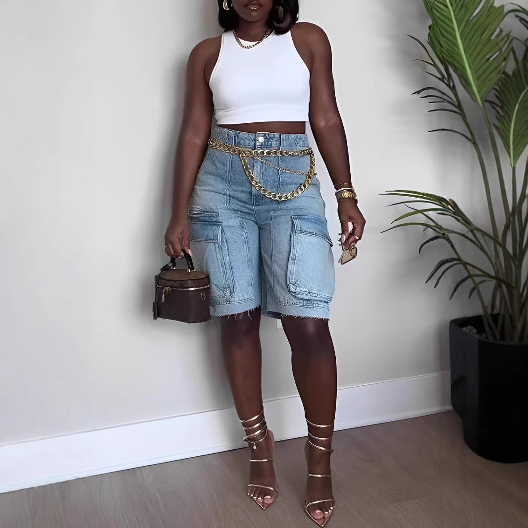 Damen Cargo-Shorts mit praktischen Taschen und lässigem Schnitt Stalluxe
