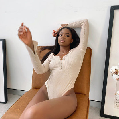 Damen Langärmliger Bodysuit Stalluxe