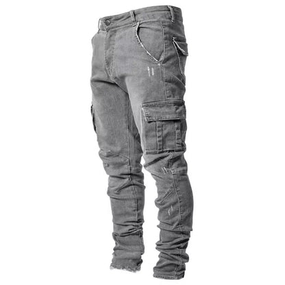 Herren Cargo-Jeans im lässigen Slim-Fit-Design mit funktionalen Taschen Stalluxe