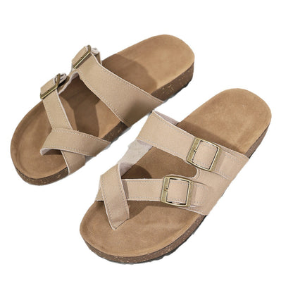 Damen Komfortable Slide-Sandalen mit verstellbaren Riemen Stalluxe
