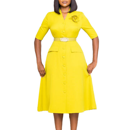 Damen Midikleid mit eleganter Taillierung Stalluxe