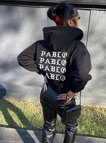 Damen Kapuzenpullover mit grafischem Statement Stalluxe