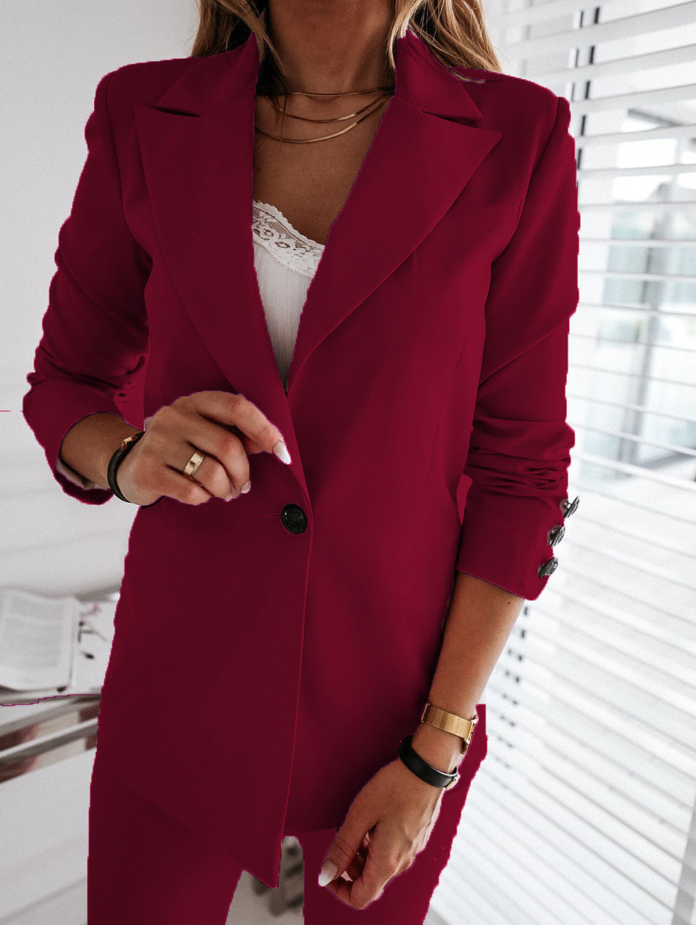 Damen Eleganter Oversized Blazer mit asymmetrischem Schnitt Stalluxe