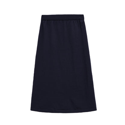 Damen Midi-Rock aus weichem Baumwollmix mit elastischem Bund Stalluxe