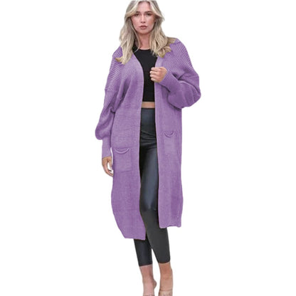 Damen Langarm-Strickcardigan mit edlem Strukturdesign und praktischen Taschen Stalluxe