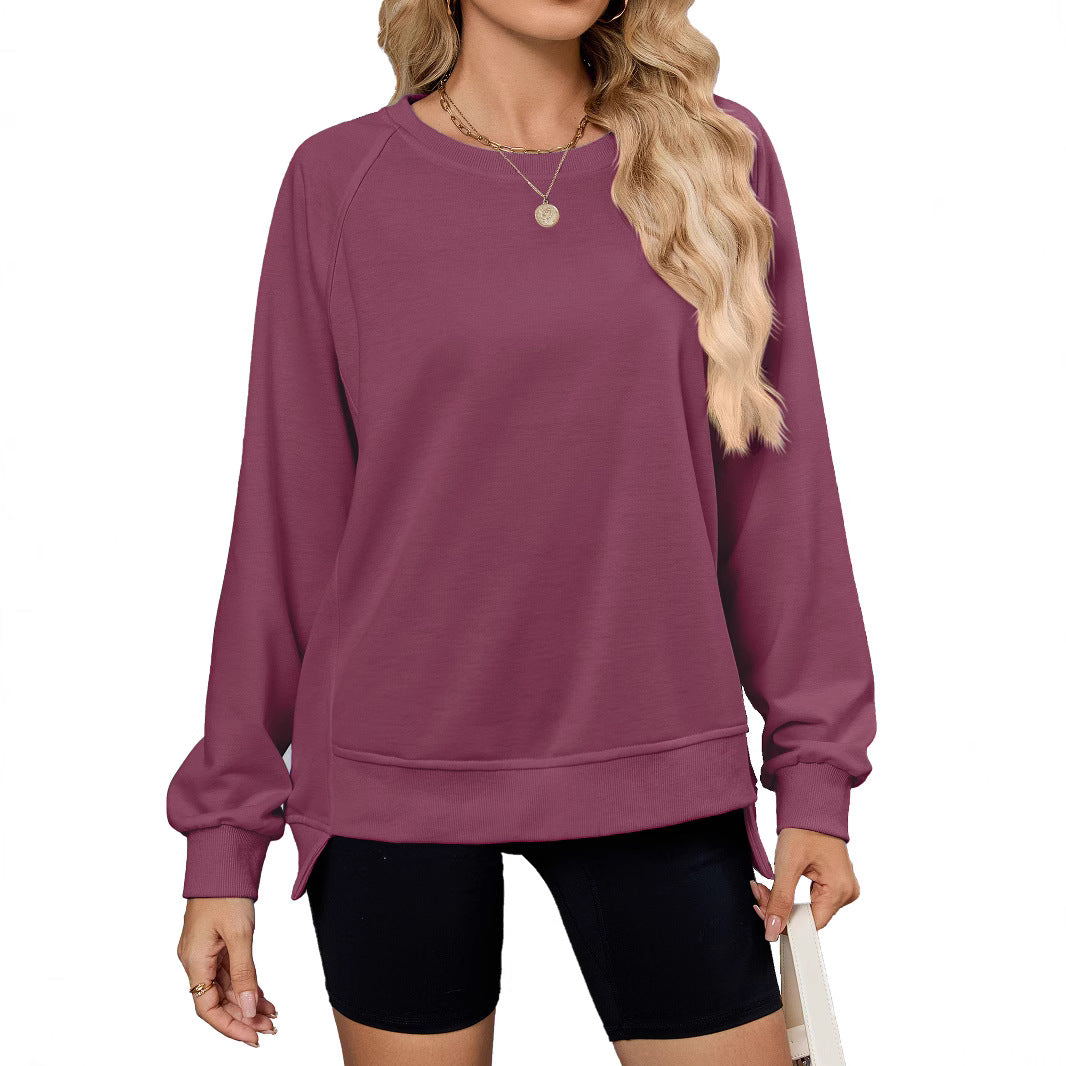 Damen lässiges Sweatshirt mit seitlichen Schlitzen und lässiger Passform Stalluxe