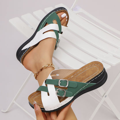 Damen Komfortable Sandalen mit verstellbaren Riemen und ergonomischer Sohle Stalluxe