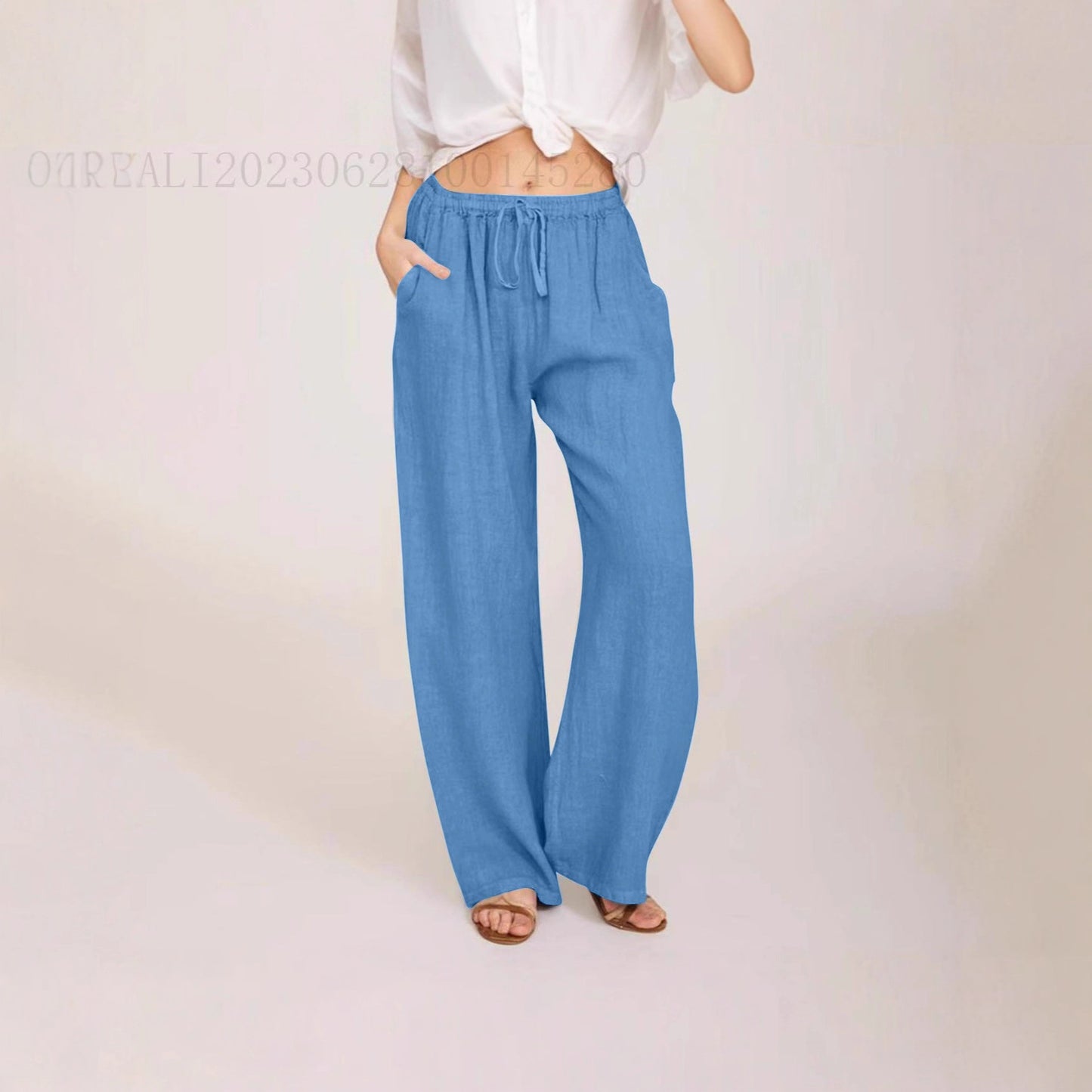 Damen weite Leinenhose Stalluxe