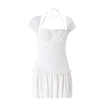 Damen lässiges und figurbetontes Minikleid mit Raffung Stalluxe