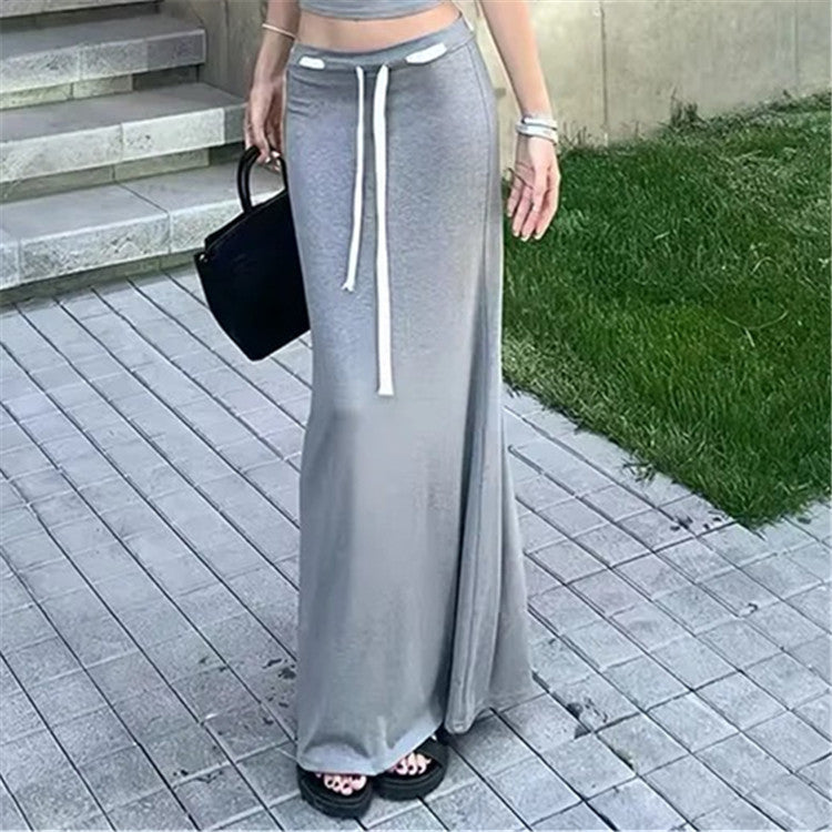 Damen Sportlicher Maxiröcke mit verstellbarem Bund Stalluxe