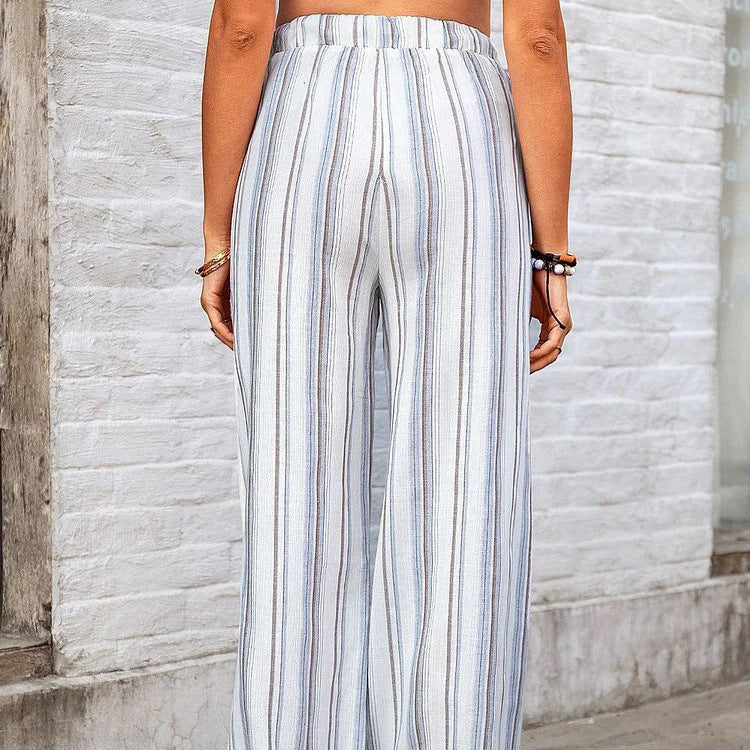 Damen weite Sommerhose mit elastischem Bund und praktischen Taschen Stalluxe