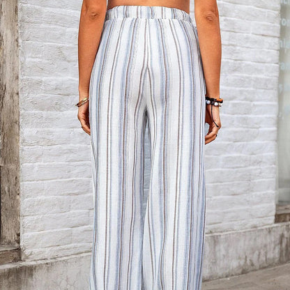 Damen weite Sommerhose mit elastischem Bund und praktischen Taschen Stalluxe