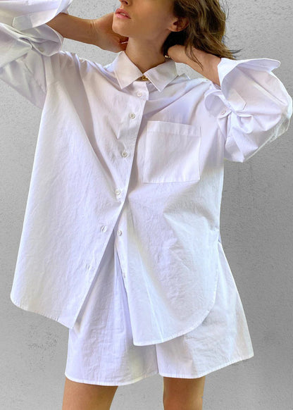 Damen oversized Hemdbluse aus hochwertiger Baumwolle Stalluxe