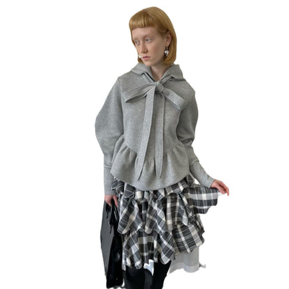 Damen Pullover mit Krawatten-Detail und Volant Stalluxe