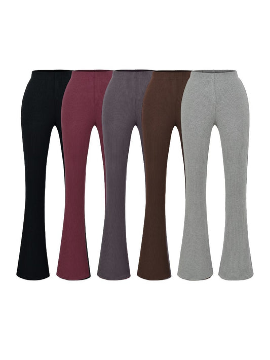 Damen Elegante Flared-Hose aus hochwertigem, elastischem Stretchmaterial mit hohem Bund Stalluxe