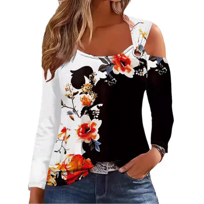 Damen Langarm-Oberteil mit Cut-Out-Details und asymmetrischem Design Stalluxe