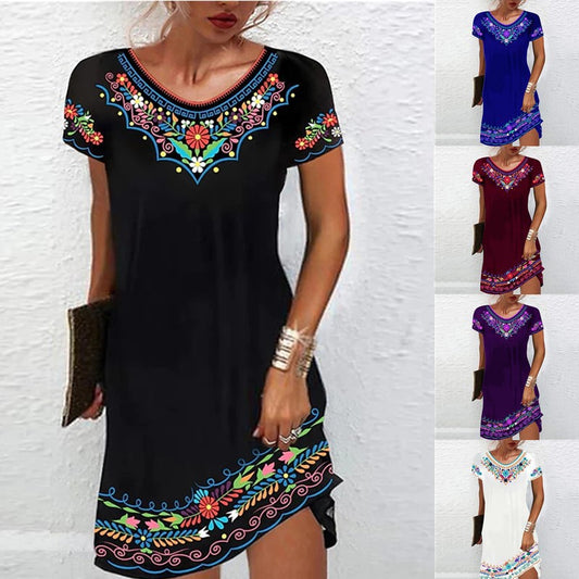 Damen Verspieltes Sommerkleid mit Blumenmuster Stalluxe