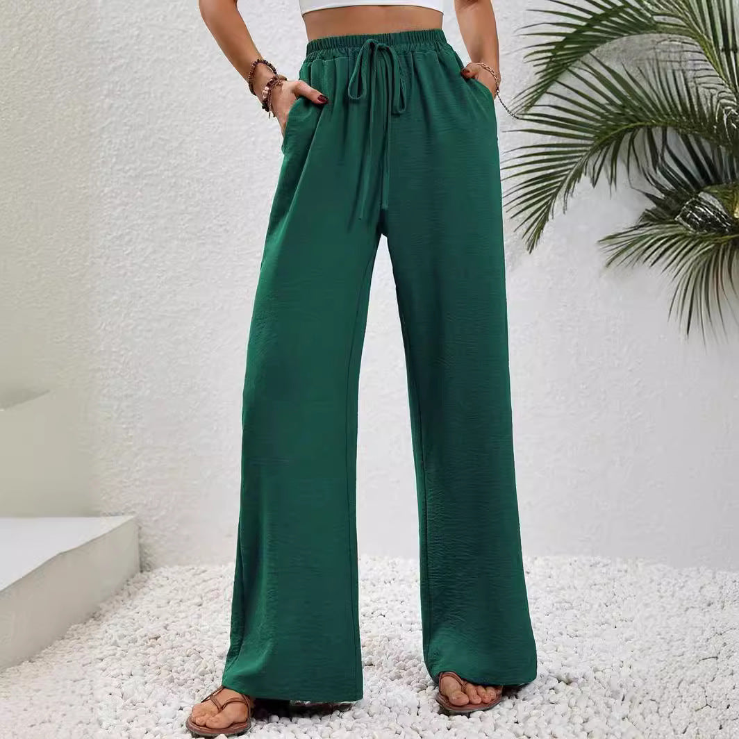 Damen weite Sommerhose mit elastischem Bund und lässigem Schnitt Stalluxe
