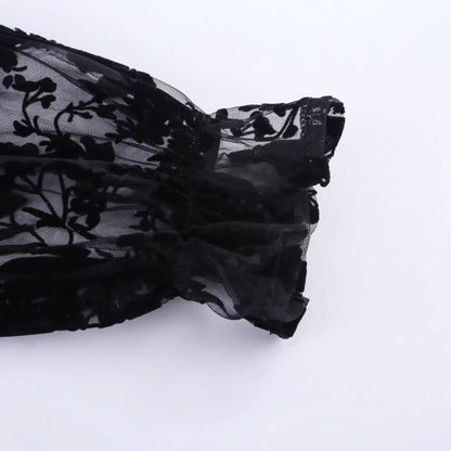 Damen Maxi-Kleid mit floralem Spitzenoberteil und elegantem Bindegürtel Stalluxe