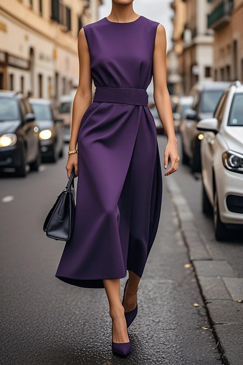 Damen Elegantes A-Linien Maxikleid Stalluxe
