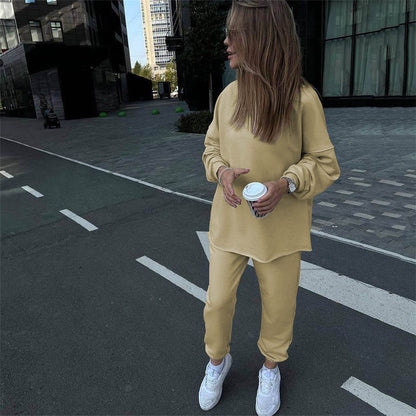 Damen Bequemer Oversize-Sweatshirt- und Lounge-Hosen-Set Stalluxe