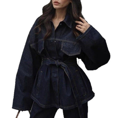 Damen Weite Jeans mit hohem Bund Stalluxe