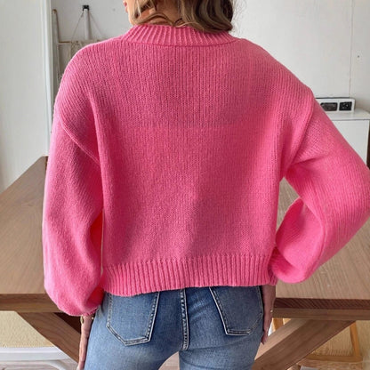 Damen gemütliche Strickjacke mit Perlenknopf-Detail Stalluxe