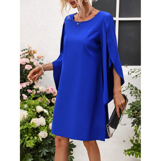 Damen Cape-Kleid mit eleganten Ärmeln Stalluxe