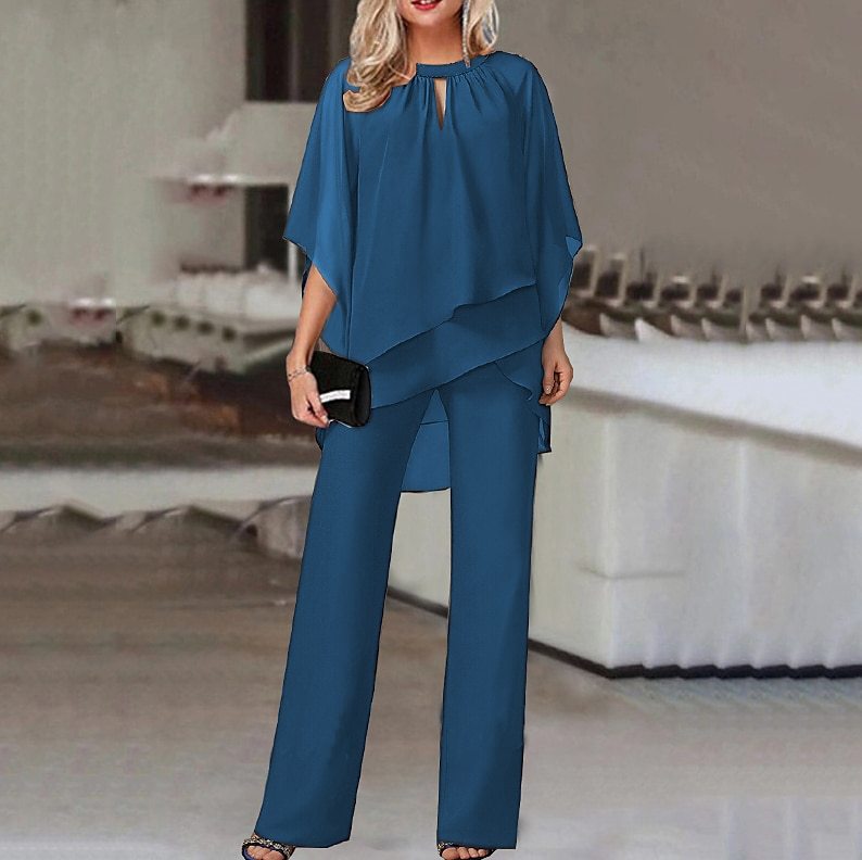 Damen Set aus luftiger Tunika und eleganten Palazzo-Hosen Stalluxe