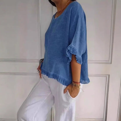Damen Leichtes Shirt mit Fransen Stalluxe