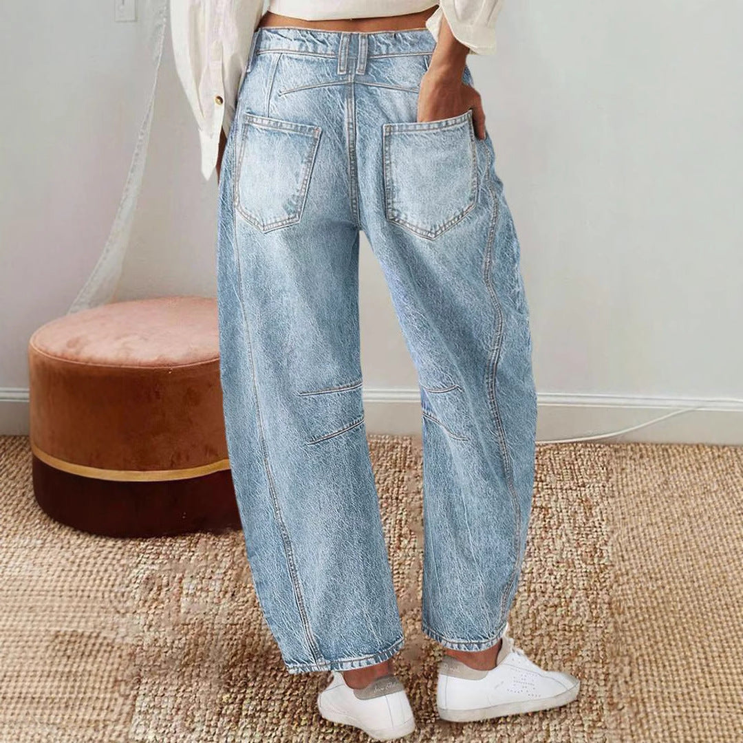 Damen weite Jeanshose Stalluxe