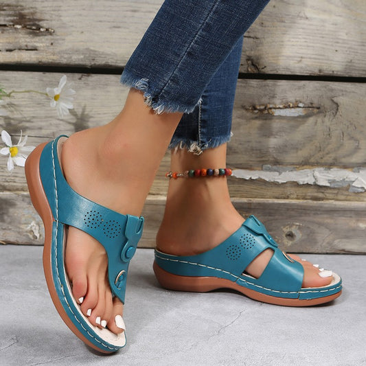 Damen Orthopädische Zehentrenner-Sandalen mit verstellbarem Riemen Stalluxe
