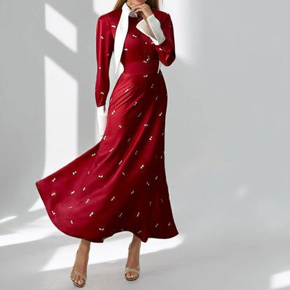 Damen Maxi-Kleid mit eleganter Overlay-Jacke und zarten Applikationen Stalluxe