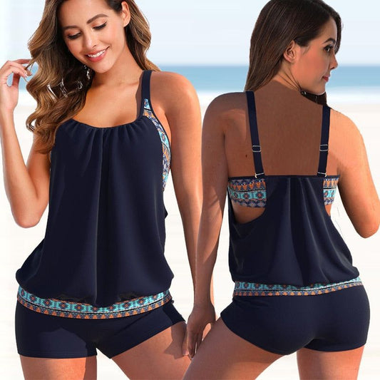 Damen Modischer Tankini mit dekorativen Borte-Details Stalluxe