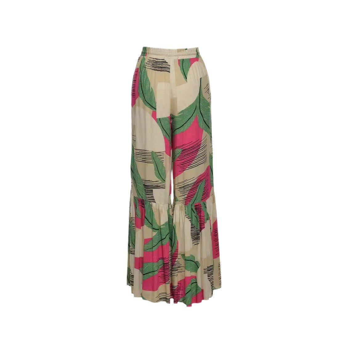 Damen Weit geschnittene Sommerhose mit voluminösen Falten Stalluxe