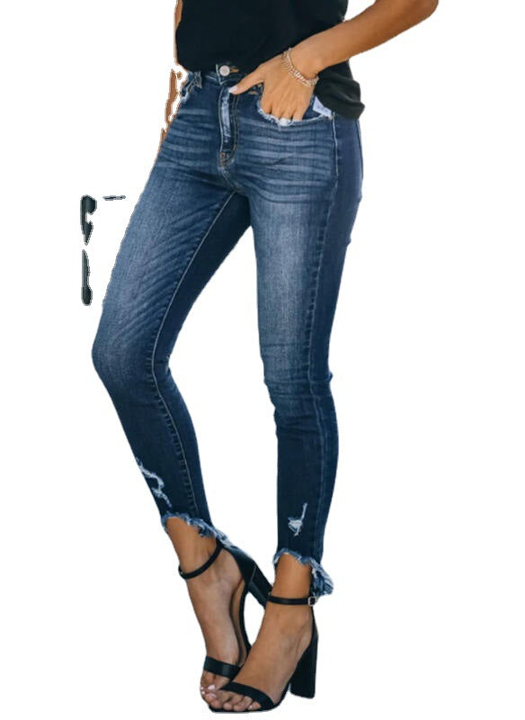 Damen hochtaillierte Skinny Jeans im modischen Vintage-Look Stalluxe