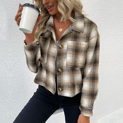 Damen kariertes Overshirt Stalluxe