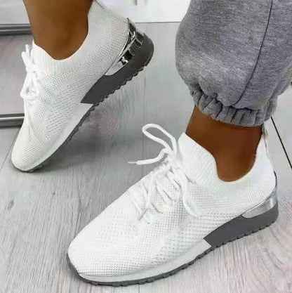 Damen Atmungsaktive Lifestyle Sneakers mit hochflexiblem Strickoberteil und rutschfester Sohle Stalluxe